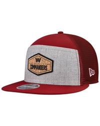 KTZ - Gray/burgundy Washington Commanders Cork Split Panel 9fifty Trucker Snapback Hat - Lyst
