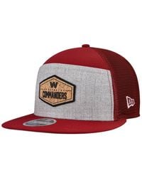 KTZ - Gray/burgundy Washington Commanders Cork Split Panel 9fifty Trucker Snapback Hat - Lyst