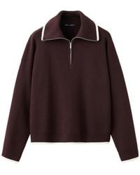 Mango - Contrast-stripe Polo-collar Sweater - Lyst