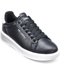 Karl Lagerfeld - Logo Plain Toe Sneakers - Lyst