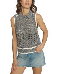 Central Park West - Sleeveless Cropped Open Stitch Top - Lyst