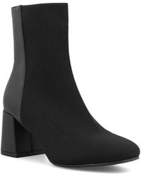 MIA - Bronwen Chic Contrast Block Heel Dress Booties - Lyst