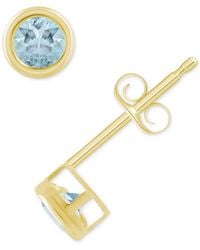 Macy's - Gemstone Round Stud Earrings - Lyst