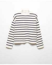 Mango - Perkins Neck Stripe-print Sweater - Lyst