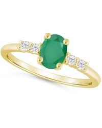 Macy's - Gemstone And Diamond Ring (1/6 Ct. T.w. - Lyst