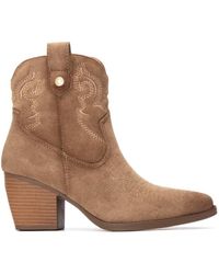 Xti - Italian Western Suede Booties Refresh Collection By - Lyst