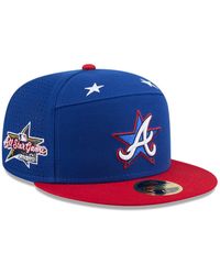 KTZ - Blue/red Atlanta Braves 2025 Mlb All-star Game Workout Side Patch 59fifty Fitted Hat - Lyst