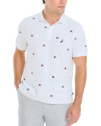 Nautica - Classic-fit Icon-print Performance Deck Polo Shirt - Lyst