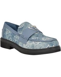 Guess - Shatha Logo Hardware Slip-on Almond Toe Loafers - Lyst
