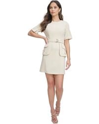 DKNY - Short-sleeve Utility Pocket Dress - Lyst