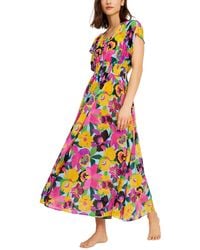 Kate Spade - Printed Cover Up Maxi Dress - Lyst