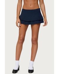 Edikted - Double Pleated Mini Skort - Lyst