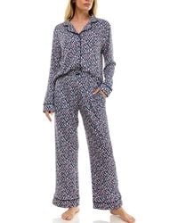 Roudelain - 2-piece Long Sleeve Top And Printed Pajama Set - Lyst