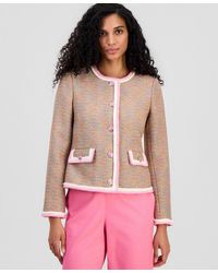 Tahari - Braided-trim Crewneck Jacket - Lyst