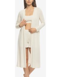 Felina - Lena Modal Linen Cardigan Robe Style 910226 - Lyst