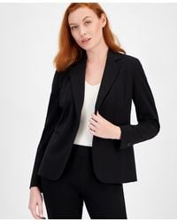 Anne Klein - Petite Notched Collar One-button Blazer - Lyst