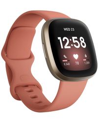 Fitbit - Versa 3 Pink Clay Strap Smart Watch 39mm - Lyst