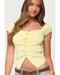 Edikted - Lilibet Sweetheart Button Up Top - Lyst
