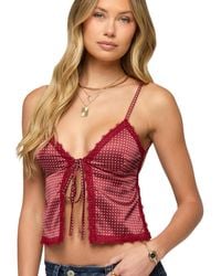 Edikted - Backless Satin Effect Polka Dot Top - Lyst