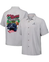 Tommy Bahama - Atlanta Braves Hit And Run Silk Camp Button-up Shirt - Lyst