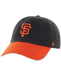 '47 - 47 Brand Black/orange San Francisco Giants Clean Up Adjustable Hat - Lyst