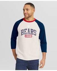 Fanatics - White/navy Chicago Bears Americana 3/4 Sleeve Raglan T-shirt - Lyst