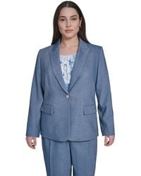 Calvin Klein - Plus Size One-button Notch Collar Jacket - Lyst