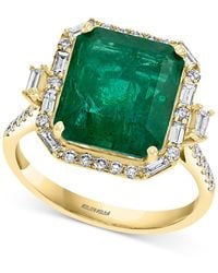 Effy - Effy® Emerald (5-1/2 Ct. T.w.) & Diamond (1/2 Ct. T.w.) Statement Ring In 14k Gold Or 14k White Gold - Lyst