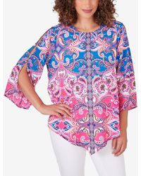 Ruby Rd. - Petite Woven Paisley Top - Lyst