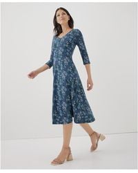 Pact - Organic Cotton Fit & Flare Midi Party Dress - Lyst