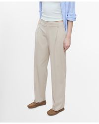 Mango - Straight-fit Pleated Trousers Pants - Lyst