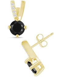 Macy's - Gemstone And Diamond Earrings (1/20 Ct. T.w. - Lyst