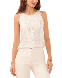 Vince Camuto - Sequin Animal Print Sleeveless Top - Lyst