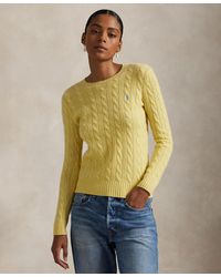 Polo Ralph Lauren - Cable Wool-cashmere Crewneck Sweater - Lyst