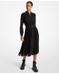 Michael Kors - Michael Pleated Shirt Dress - Lyst