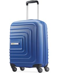 American Tourister Xpressions 20" Expandable Carry-on Hardside Spinner Suitcase - Blue