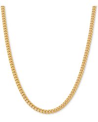 Giani Bernini Cuban Link 22" Chain Necklace In Sterling Silver Or 18k Gold-plated Over Sterling Silver - Metallic