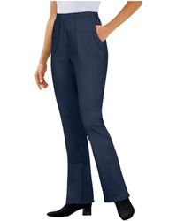 Woman Within - Within Fineline Stretch Denim Pull-on Bootcut Jeans - Lyst