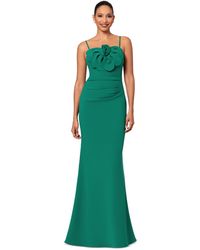 Betsy & Adam - Floral-detail Ruched Gown - Lyst