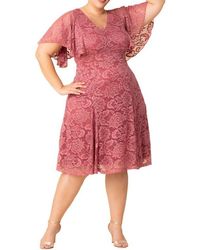 Kiyonna - Plus Size Camille Lace Cocktail Dress - Lyst