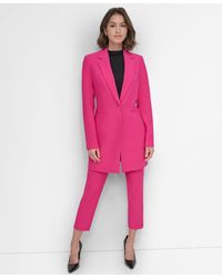 DKNY - One-button Long Blazer - Lyst
