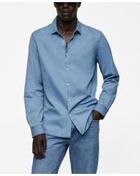 Mango - Regular-fit Cotton Chambray Shirt - Lyst