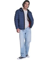 Converse - Lightweight Hooded Bib Puffer Jacket - Lyst