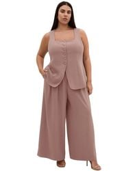 City Chic - Abbie Wide Leg Pant - Lyst