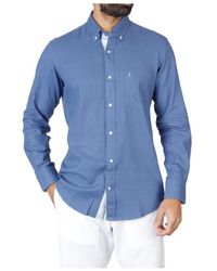 Tailorbyrd - Solid Linen Long Sleeve Shirt - Lyst