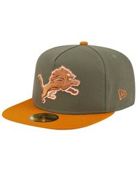 KTZ - Olive/brown Detroit Lions Color Pack A-frame 59fifty Fitted Hat - Lyst