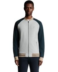 Lyle & Scott - Heavyweight Contrast Raglan Bomber - Lyst
