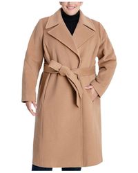 anne klein belted wrap coat