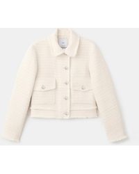 Mango - Notched Lapel Collar Tweed Jacket - Lyst