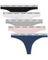 Calvin Klein - 5-pk. Modern Logo Low-rise Thong Underwear Qd5221 - Lyst
